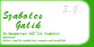 szabolcs galik business card